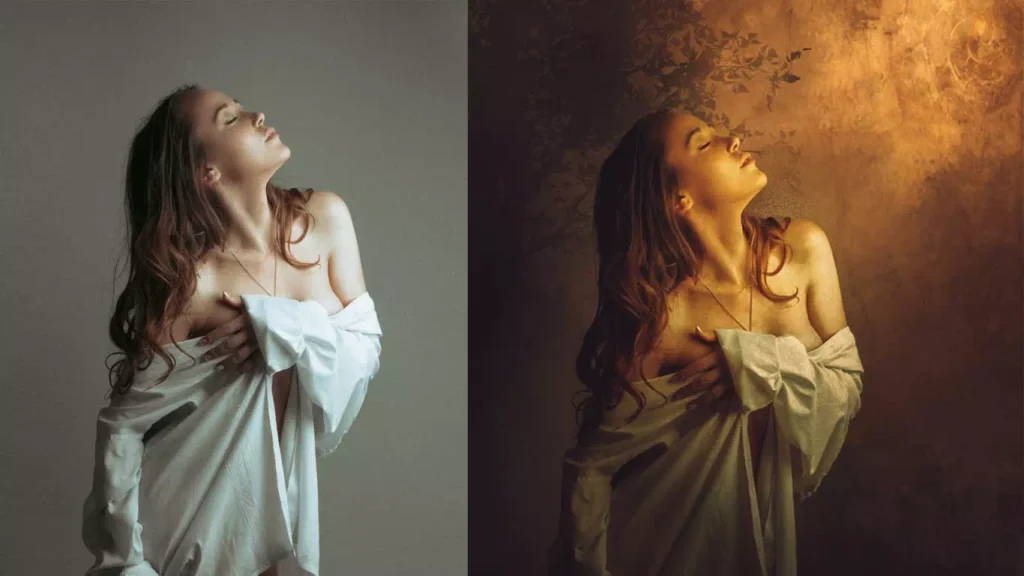 Sepia Digital Painting Photo Effect Mockup - Vector Design US, Inc.