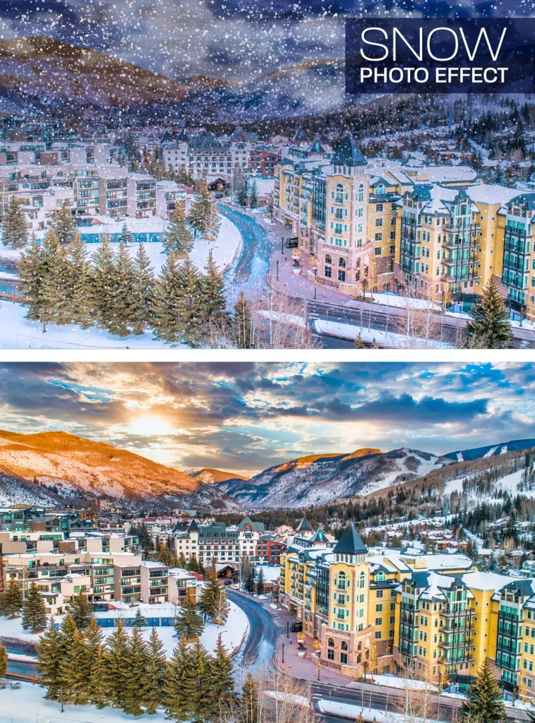 Snow Landscape Photo Effect - Vector Design US, Inc.