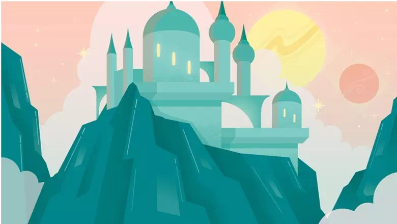 Using pastel colors and a technique of shading with texture