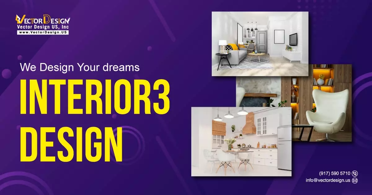 Landscape LinkedIn post design for an interior design firm