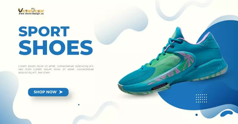 Sport shoes promotion designed as a link card image