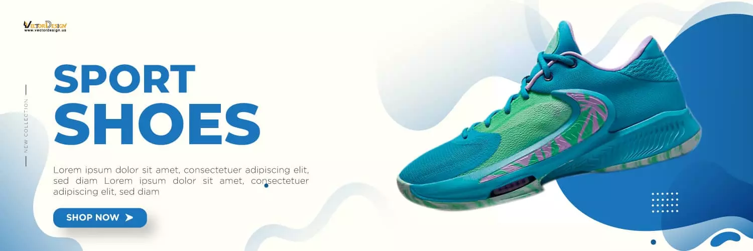 Sport shoes promotion designed as an X profile header