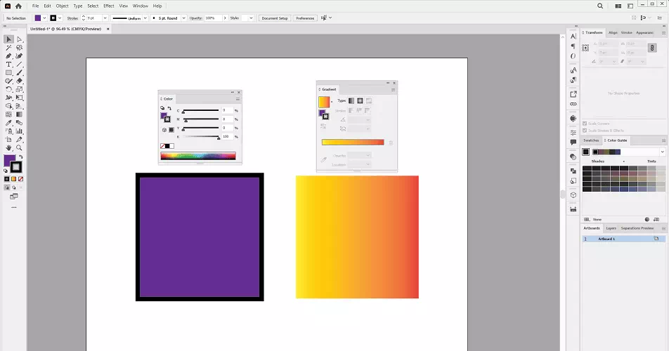 colors, gradients, and fills