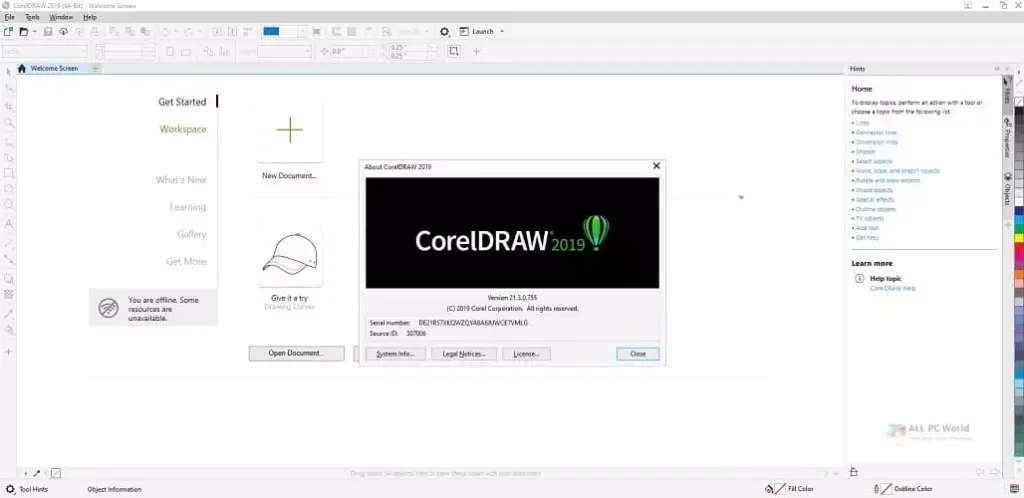 CorelDRAW Screenshot how to open eps file with CorelDRAW