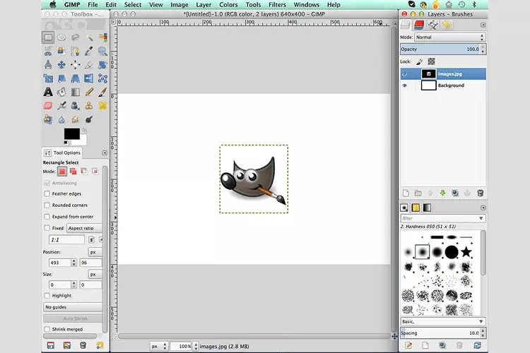 Gimp Screenshot how to open eps file with Gimp