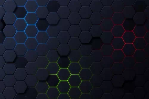 Dark Hexagonal Wallpaper with Gradient Color Dark Hexagonal Wallpaper with Gradient Color