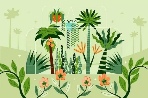 Free vector botanical garden background design Free vector botanical garden background design