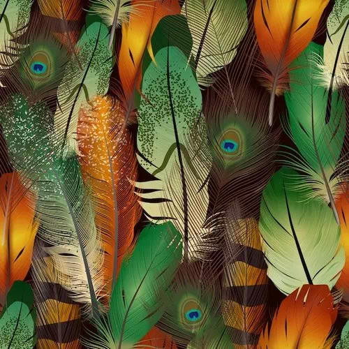 Free vector feathers realistic pattern Free vector feathers realistic pattern