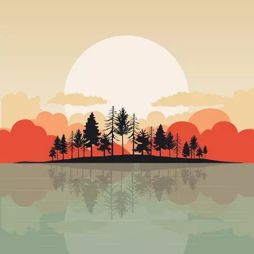 Free vector minimal style landscape design Free vector minimal style landscape design