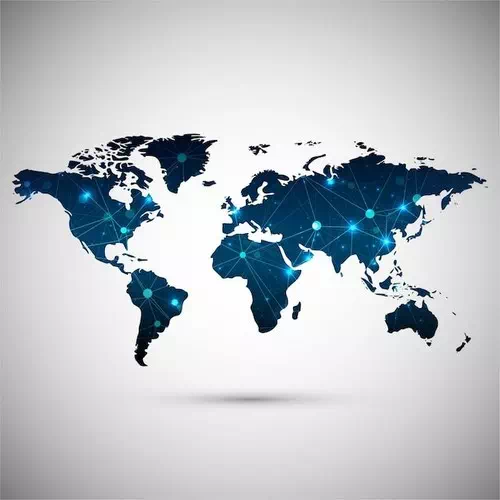 Free vector modern world map background Free vector modern world map background
