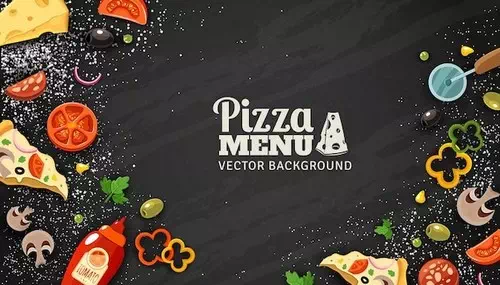 Free vector pizza menu chalkboard background Free vector pizza menu chalkboard background