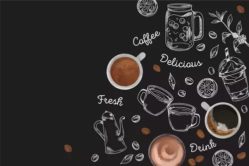 Free vector restaurant mural wallpaper Free vector restaurant mural wallpaper