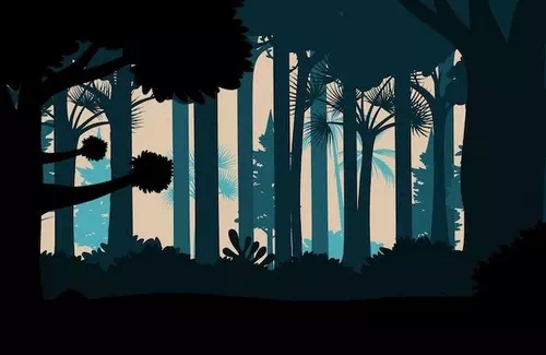Free vector silhouette jungle landscape background Free vector silhouette jungle landscape background