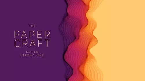 Free vector violet to orange paper layers Free vector violet to orange paper layers