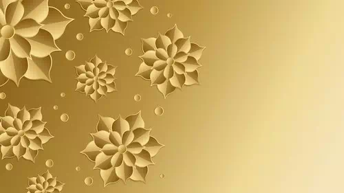 Golden flower background Golden flower background