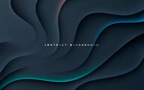Vector black abstract wavy dimension background with color light Vector black abstract wavy dimension background with color light