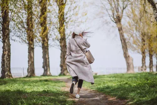 Walking Away with a Windblown Look Walking Away with a Windblown Look
