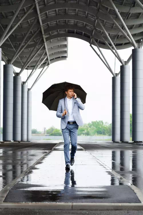 walking with an Umbrella on a Rainy Day walking with an Umbrella on a Rainy Day