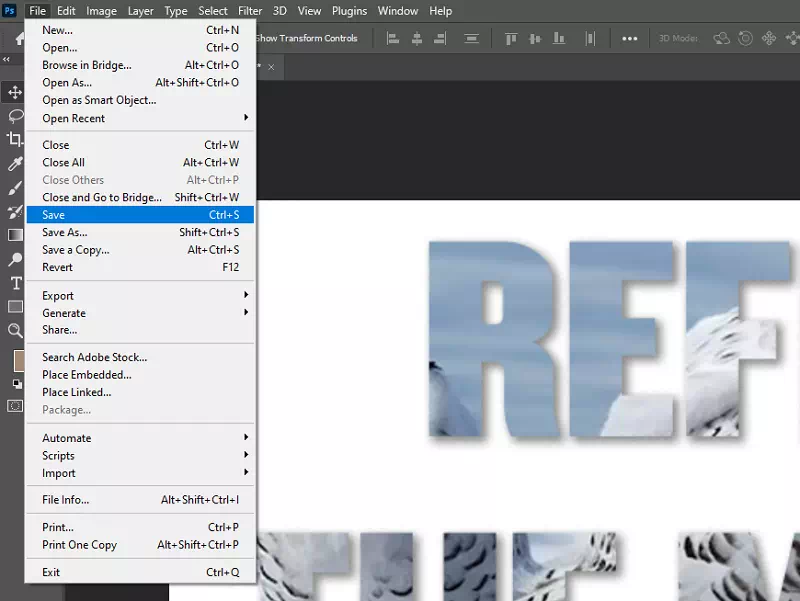 Save Your Photoshop Document Save Your Photoshop Document