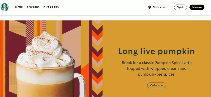 Starbucks in Website Design Starbucks in Website Design