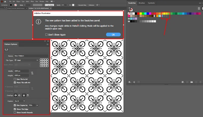 Applying the Seamless Pattern Applying the Seamless Pattern