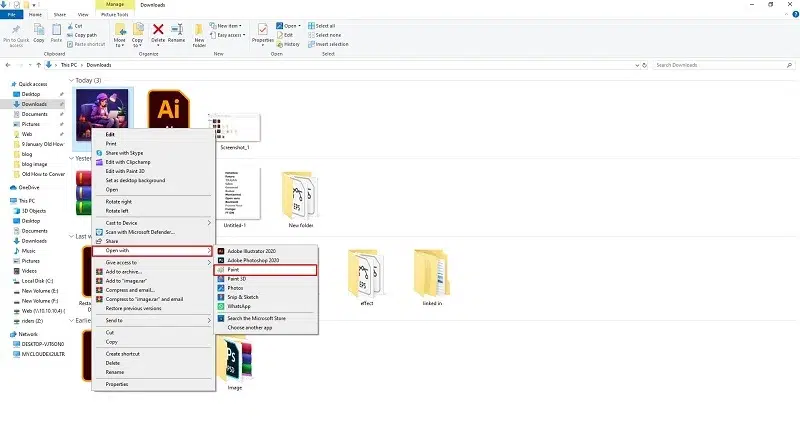 Open with Paint Open with Paint