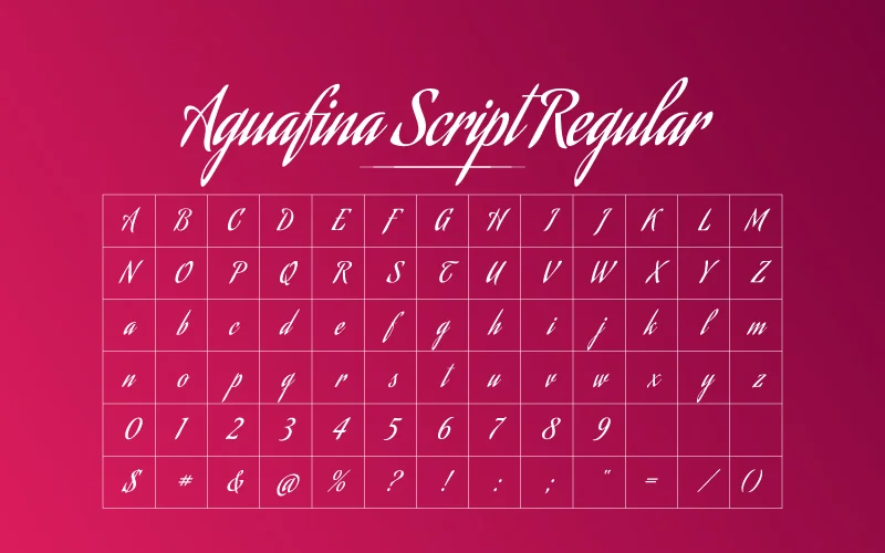 Aguafina Script Regular