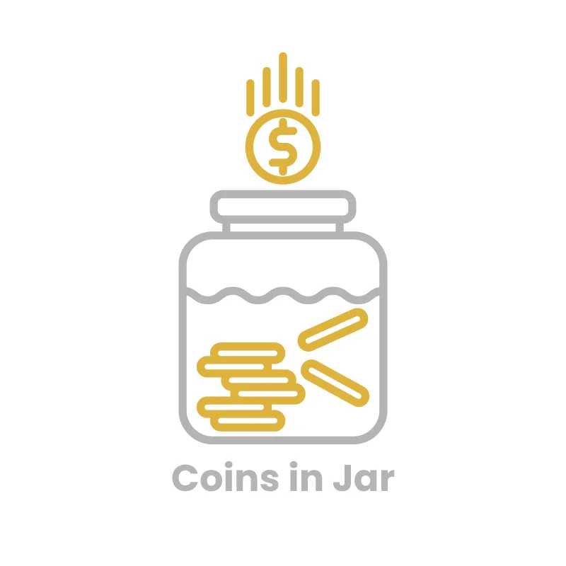 Coins in Jar Coins in Jar