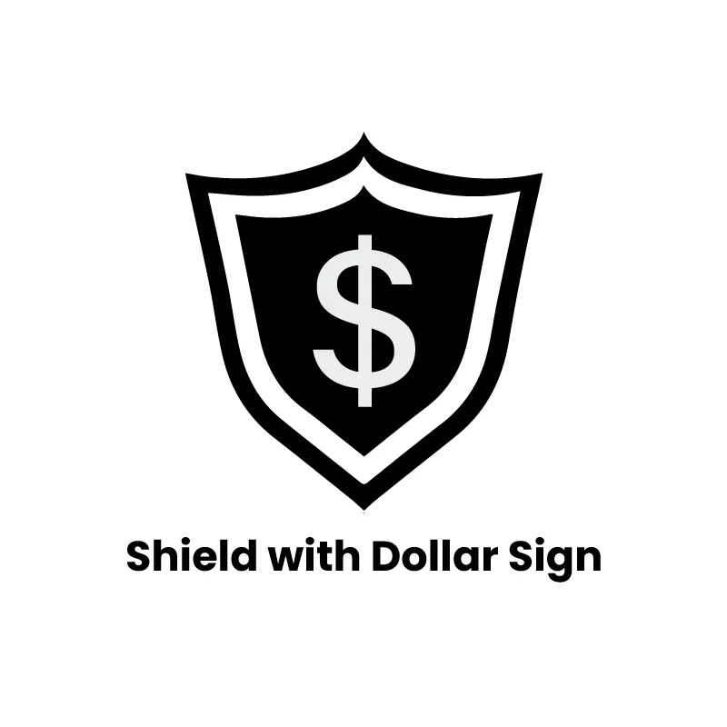 Shield with Dollar Sign Shield with Dollar Sign